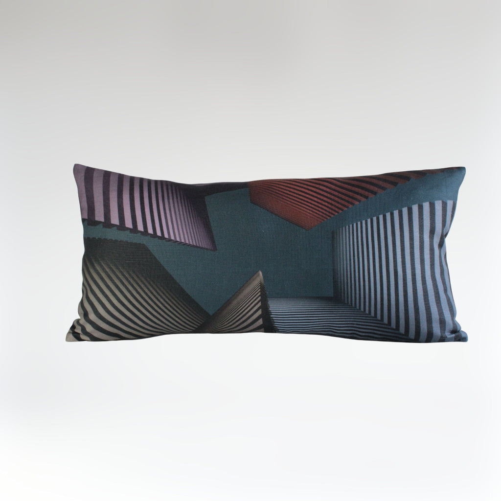 COJIN 50X25 RAYAS AZUL FRONTAL