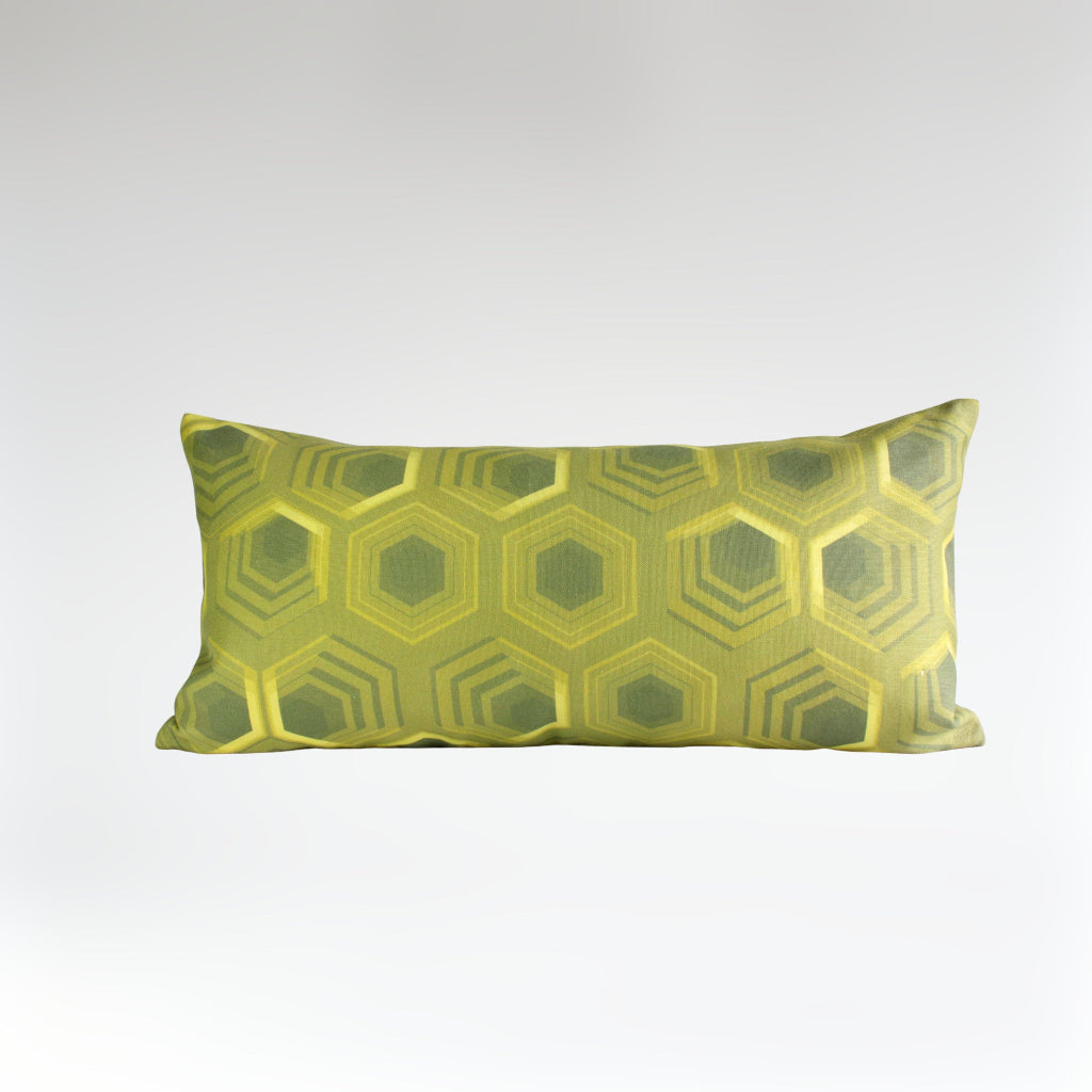 COJIN 50x25 VERDE HEXAGONOS FRONTAL
