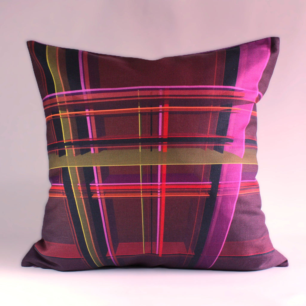 COJIN TARTAN ROJO 50x50 FRONTAL