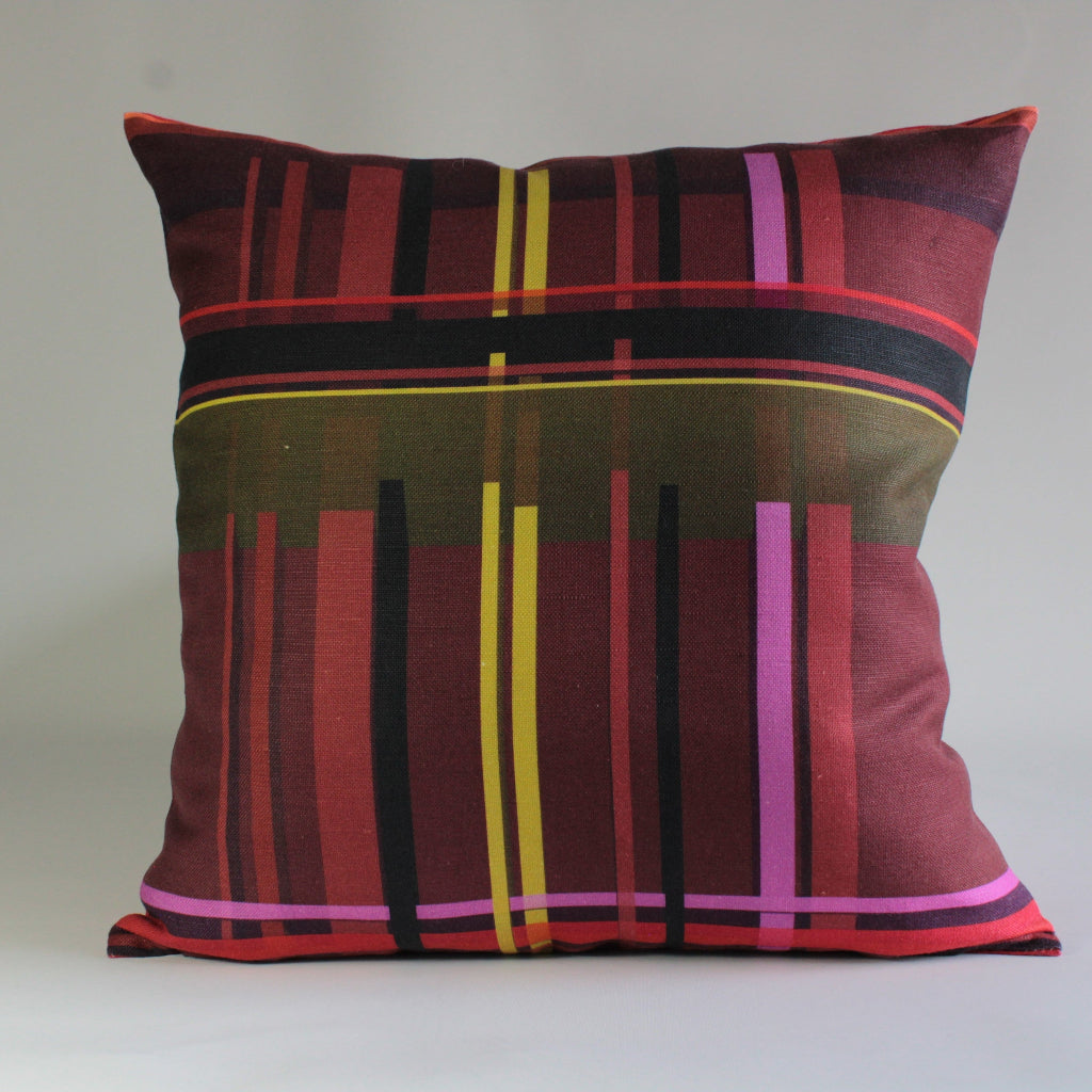 FUNDA COJIN TARTAN ROJO 35x35 FRONTAL
